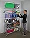 SafeRacks NSF Certified Storage Shelves, Heavy Duty Steel Wire Shelving Unit with Wheels and Adjustable Feet, Used as Pantry Shelf, Garage or Bakers Rack Kitchen Shelving - (18