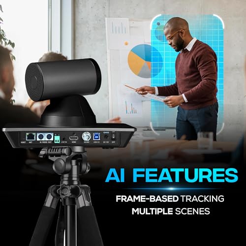 Image of AIWaft 4K PTZ USB Camera With AI Gesture Control,Auto-Tracking,12X Optical 16X Digital Zoom,CMOS Lens Best PTZ Camera For Teaching,Youtube,Live Streaming,Video Conferencing,Hybrid Online Classes