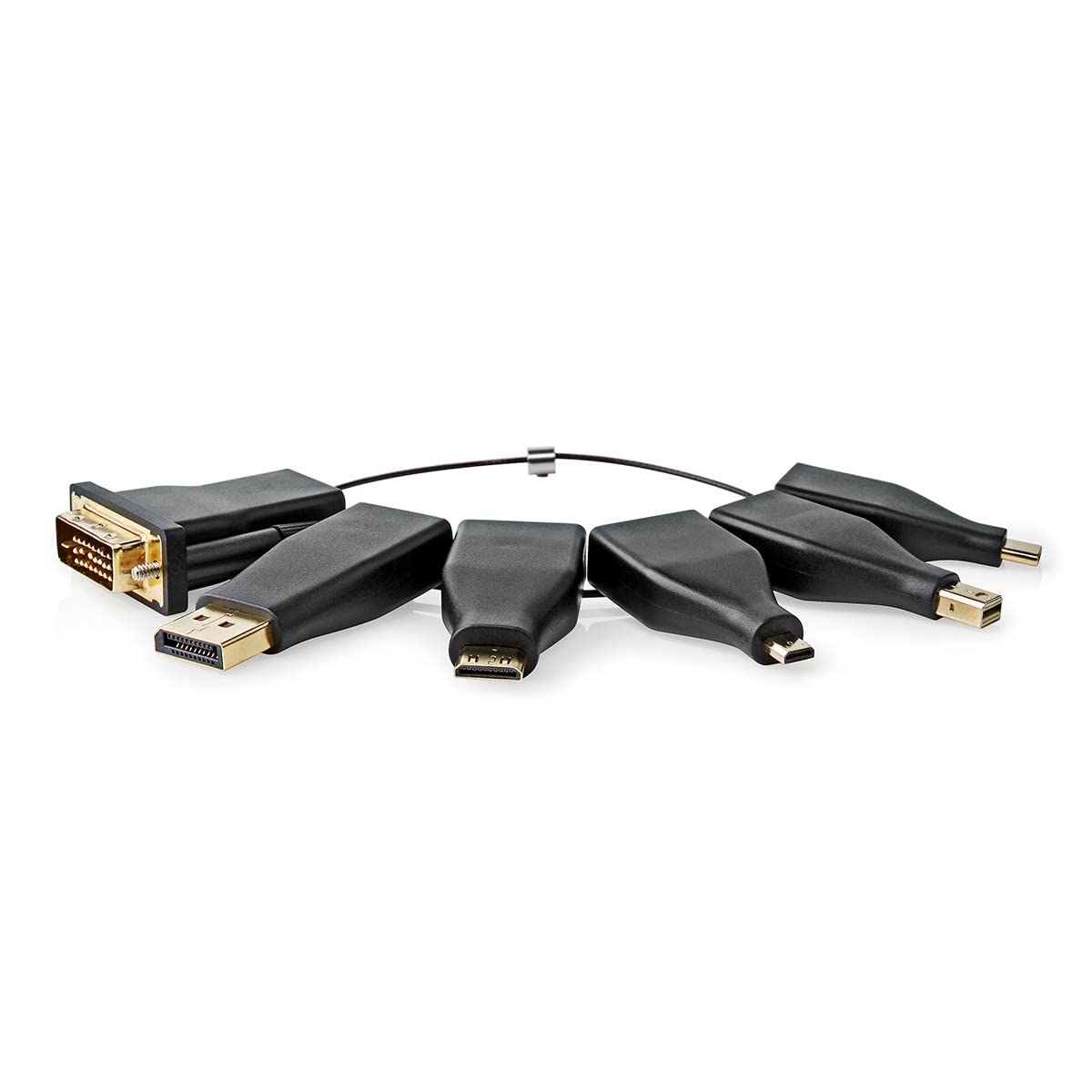 NEDIS CCGB34999BK Adaptador HDMI™ | DisplayPort Macho/DVI-D 24+1 Pin Macho/HDMI™ Micro Macho/HDMI™ Mini Macho/Mini DisplayPort Macho/USB-C™ Macho/USB C™ Macho/Negro