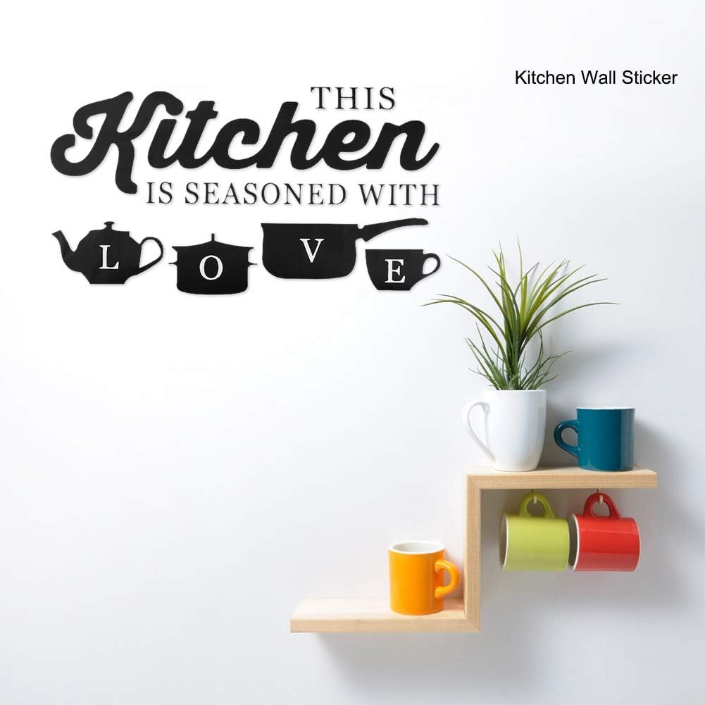 Removable Adhesive Wall Sticker,Wall Stickers & Murals Home Decoration Accents,for Kitchen Living Room(Size 60x28.5cm / 23.6x11.2in)