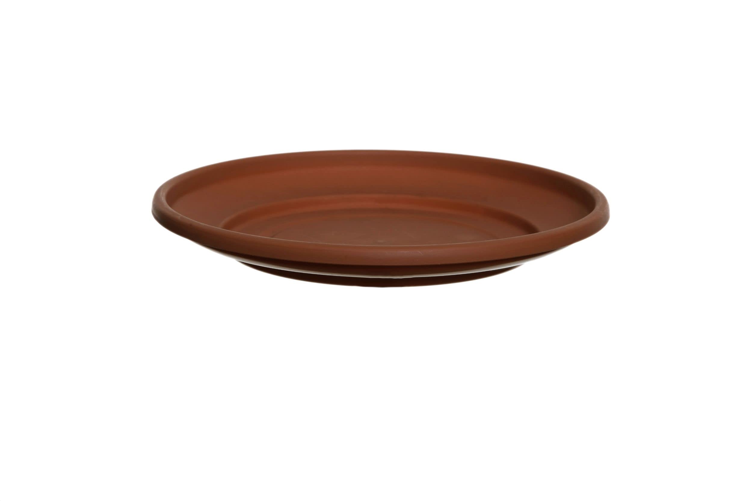 Shop4allsorts 27cm Plant Pot Saucer Medium Venetian Terracotta Colour Plastic Water Dish
