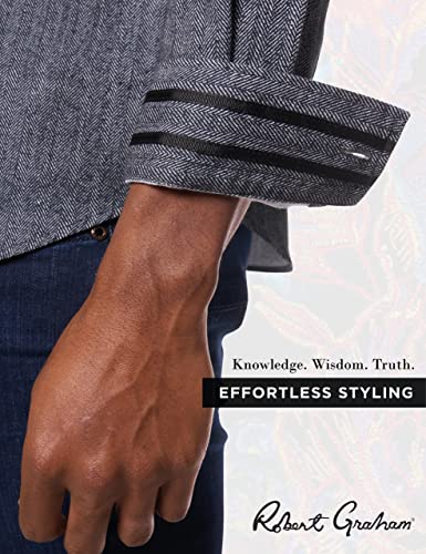 Robert Graham Men's Aristotle Woven, Cotton Long-Sleeve Button-Up Shirt, Black, 3X-Large #TOP3