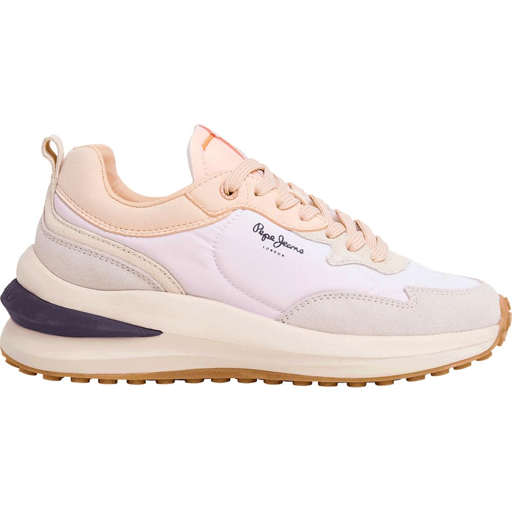 Pepe Jeans Women's Winslow Colors Sneak, Orange Light Peach Beige, 8 UK