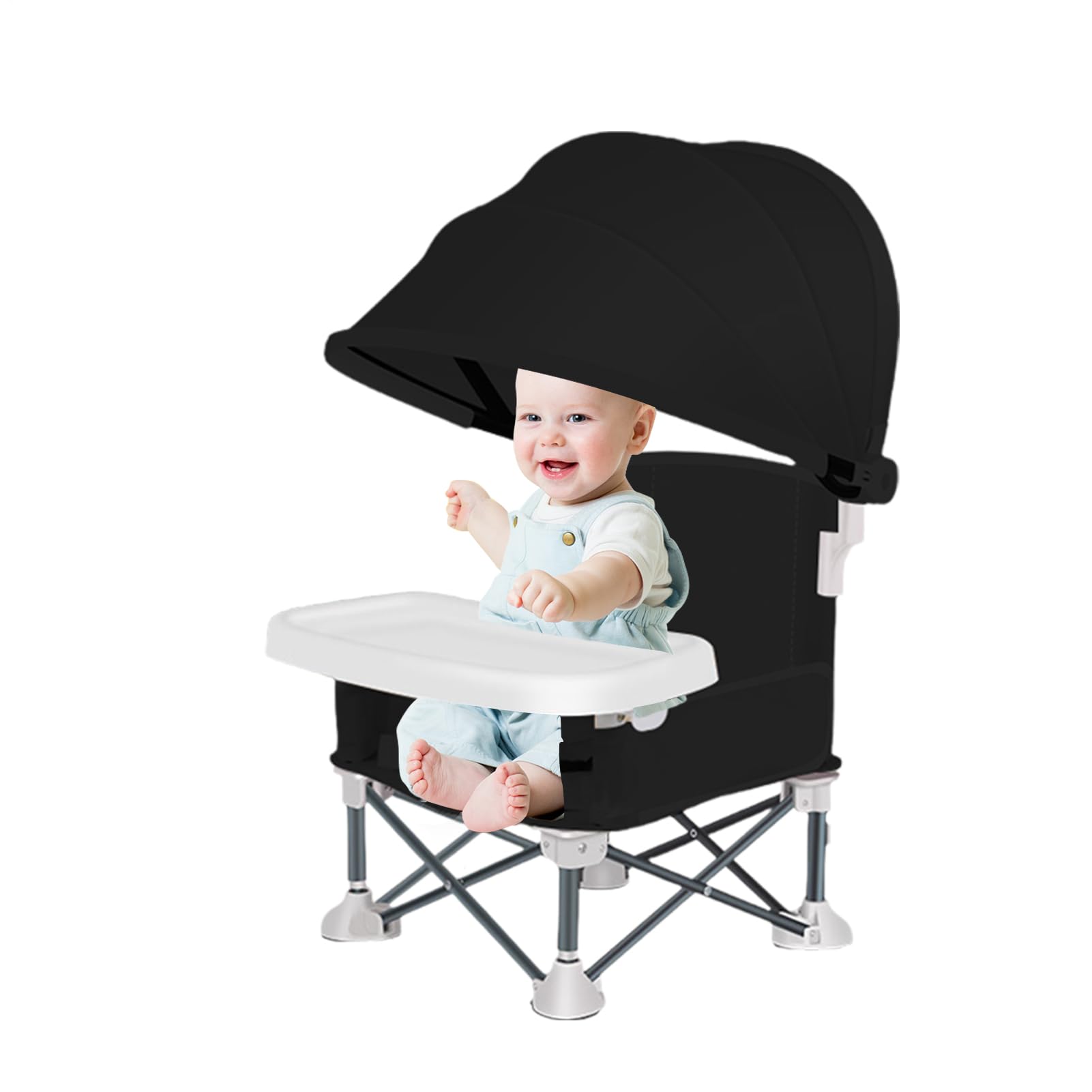 Chaise Portable Pour Bébé Repas Siège De Enfant Avec Plateau Repas | Siège Repas Pliable Avec Pare-Pour Maison Pique-Nique Plage