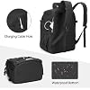 GOBUROS Swim Backpack for Swimmers, Swim Equipment Bag with Additional PVC Transparent Bag for Workout Gear, Swimming Backpack for Swimming, Pool, Beach and Gym, Black