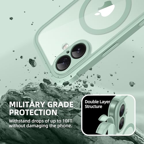 Coque pour iPhone 17 avec MagSafe BERFY protection intégrale 6,3 pouces vert - 6