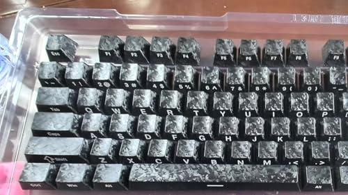 ブラックキーキャップ、鍛造カーボンルック、Cherryプロファイル、109キー、ANSIレイアウト、MXスイッチメカニカルキーボード対応