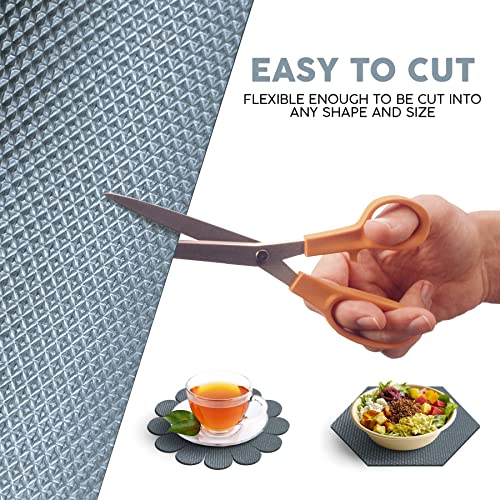 Image of GradeOne Multipurpose (45 cm x 5 Mtrs) Strong & Durable EVA Anti-Slip Mat /Shelf Liner for Kitchen Shelves, Drawer, Fridge, Almirah, Rack & Cabinet - (Grey)