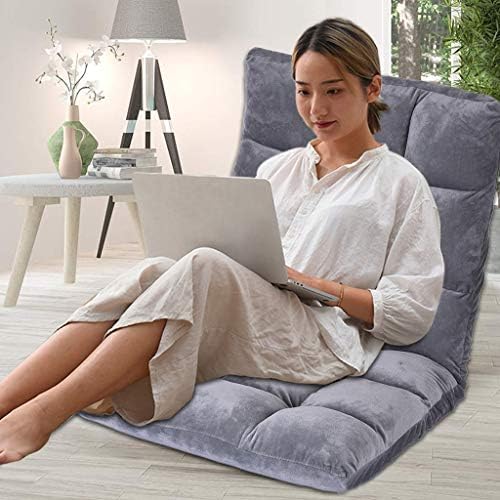 Floor Chairs with Back Support for Adults,Yirise Adjustable Gaming Sofa Chair Cushioned Folding Lazy Recliner Living Room Outdoor Indoor Soft Great for Reading Games Meditating Padded Gaming Chair