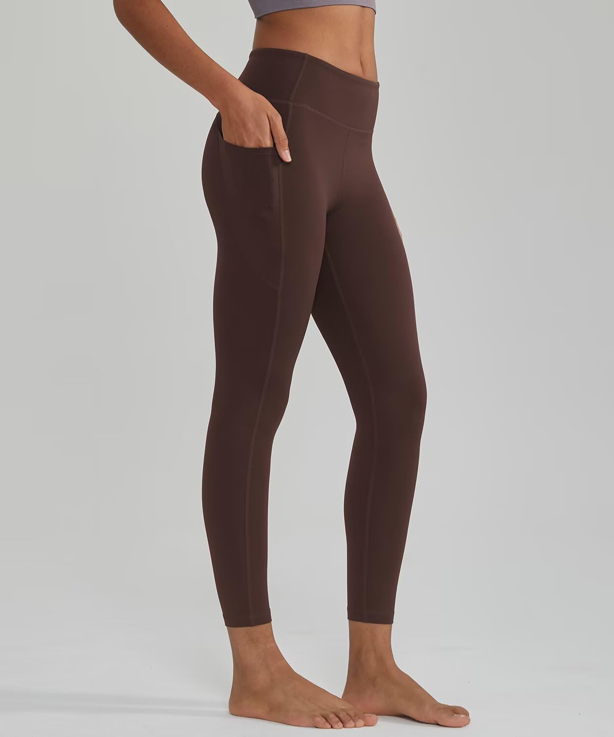 ALONG FIT High Waisted Leggings with Pockets, Tummy Control Workout Leggings for Women 25’’ Soft Yoga Pants Gym Sport Running Lounge