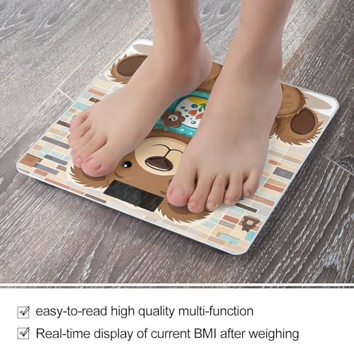 Báscula digital para baño Bear con plataforma amplia y alta precisión miniatura 5