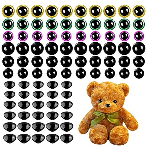 Lista de Narices los más solicitados. 42 90 piezas de ojos y narices de seguridad de plástico, 16-20 mm, ojos de seguridad para hacer muñecas con arandelas, ojos de muñeca pequeños, ojos de juguete para manualidades,...