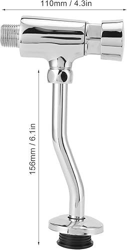 Miniatura 5 de Zerone Válvula de descarga de orinal, válvula de descarga manual G12 de ahorro de agua, juego de válvula de descarga de orinal de cobre, montaje en