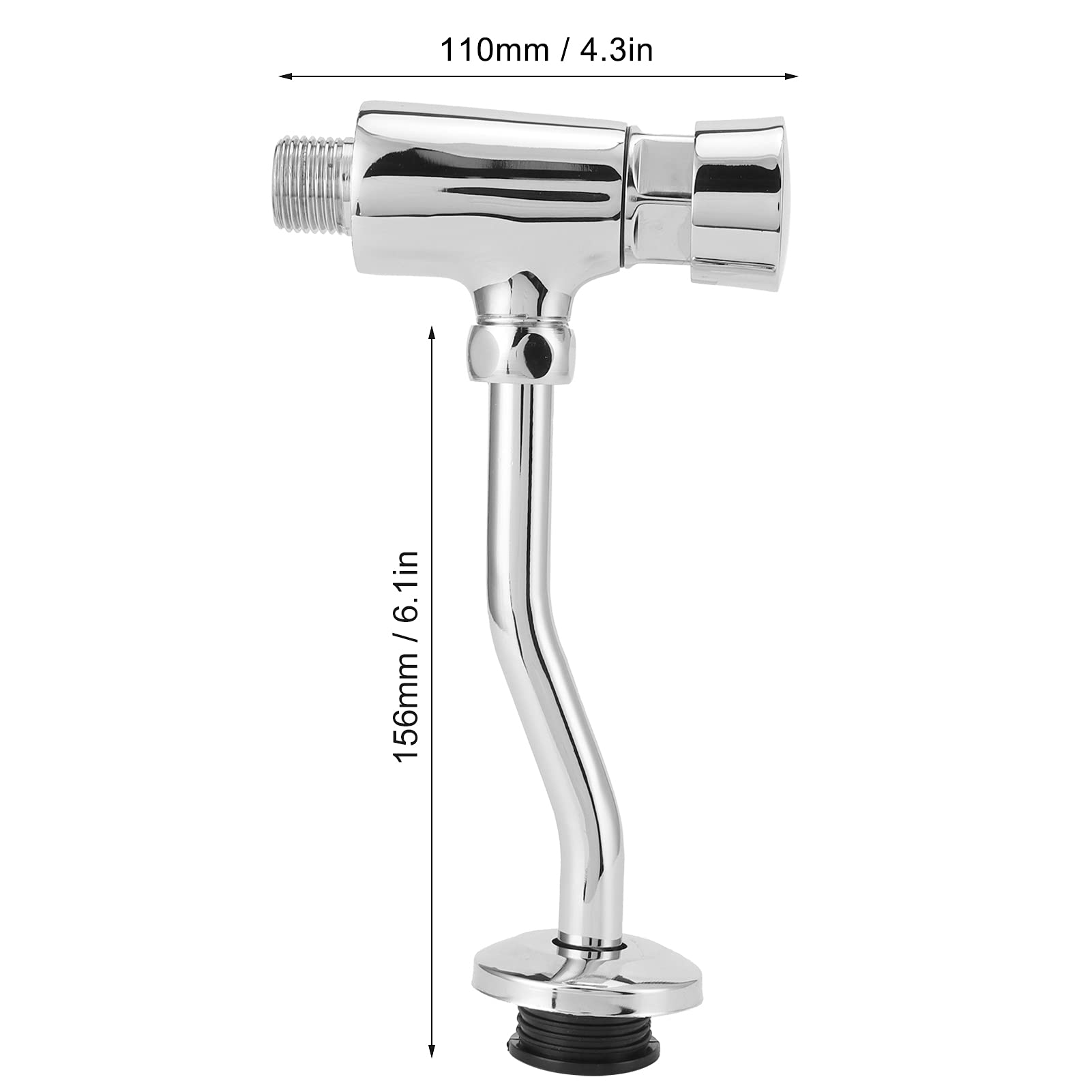 Urinalspülventil, G1/2 Bidet T Adapter aus Zinklegierung Urinalspüler für Urinal, Badezimmer, Toilette, WC, Urinal, Druckspülung