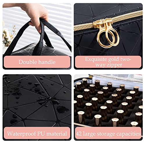 image for Uross Nail Polish Organizer Bag Holds 42 Bottles Nail Polish & Nail La