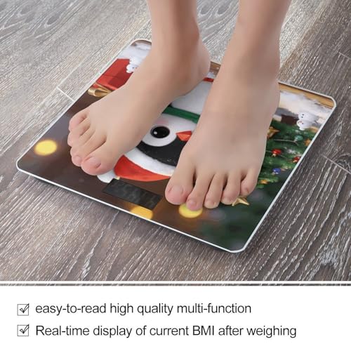 Báscula digital de baño con diseño de pingüino navideño miniatura 5