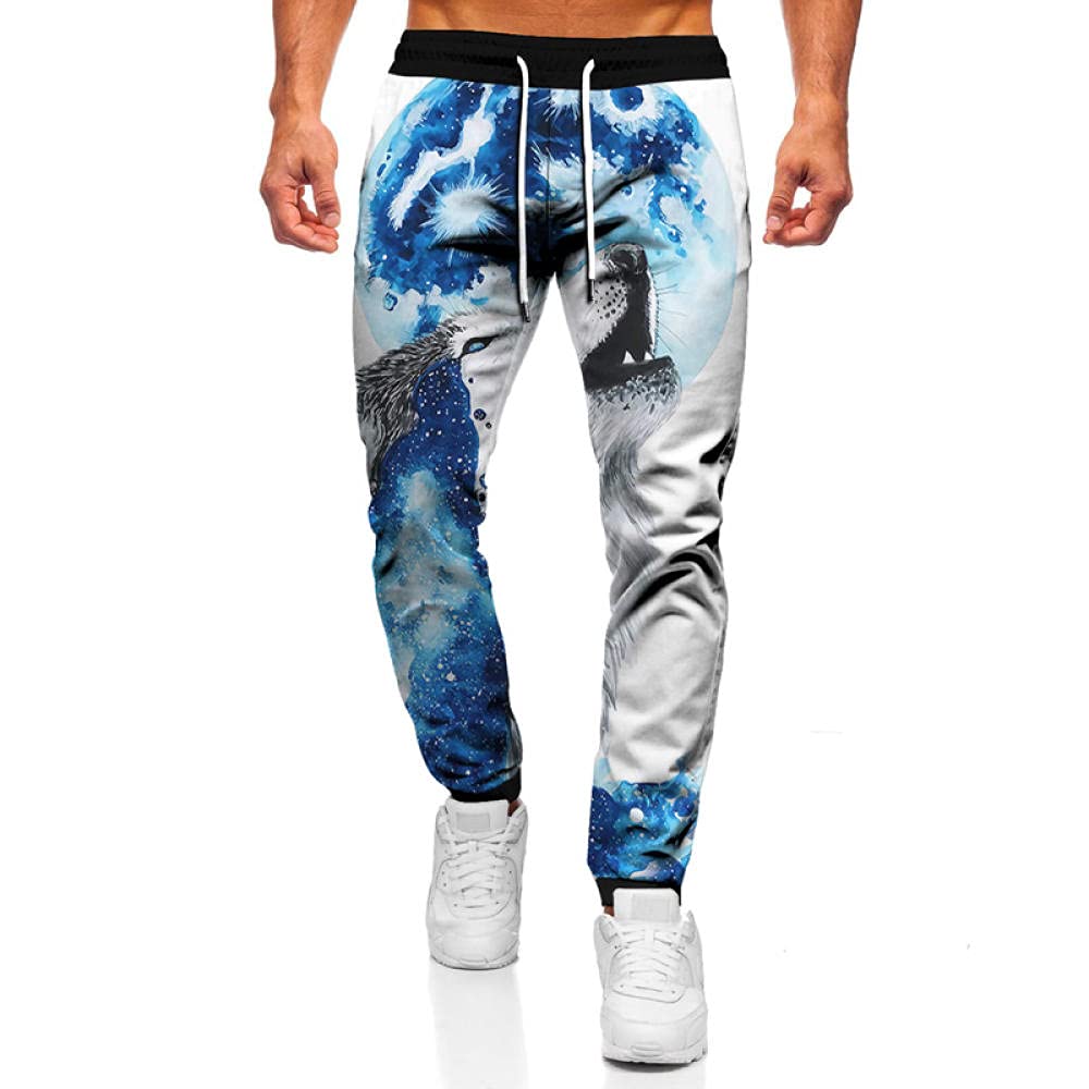 Spring and Autumn Animal Wolf 3D Printing Men's Pants Oversized Sports Pants Hip Hop Street Casual Pants Gym Fitness Pants-19_5XL