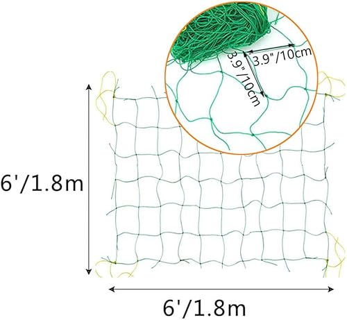 Miniatura 2 de Yahpetes - Red de jardinería para escalada de jardín, 1 unidad, red de red de nailon resistente para plantas de escalada y viñedos, 1.82 m x 2.74 m