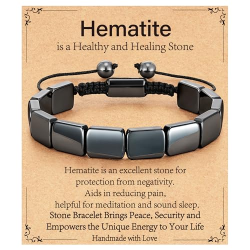 Saroly Hematite Bracelet for Men, Gifts...