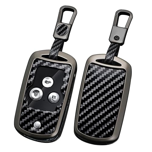 ontto Key Fob Holder Fit for Acura MDX RDX TL TSX ZDX 2008-2013 & Honda Accord 2008-2012 Carbon Pattern Black