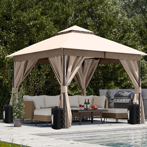 Image of Canopy Water Weight Bag,440 LBS Heavy Duty Tent Weights Set of 8 Leg Weights for Pop Up Canopy,Tent,Gazebo,Carport,Black