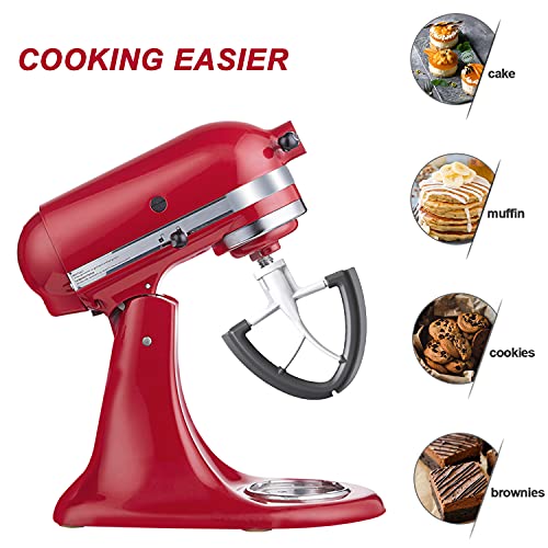 Image of Flex Edge Beater for KitchenAid Mixer, 4.5-5 Quart for KitchenAid Mixer Attachments, Fits Tilt-Head for Kitchen Aid Paddle with Scraper for Kitchen Aid Accessories and Attachments by HOZODO