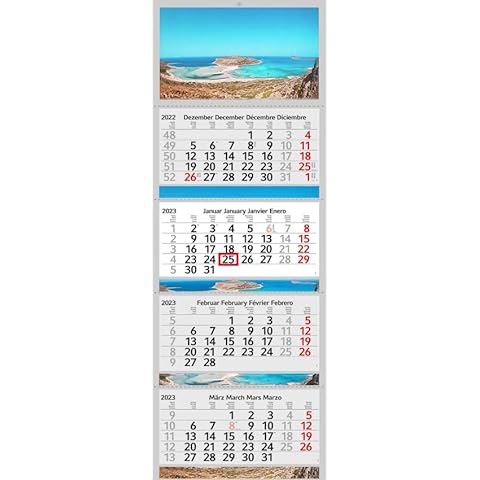 XXL 4 Monatskalender 2023 Balos Beach Cover