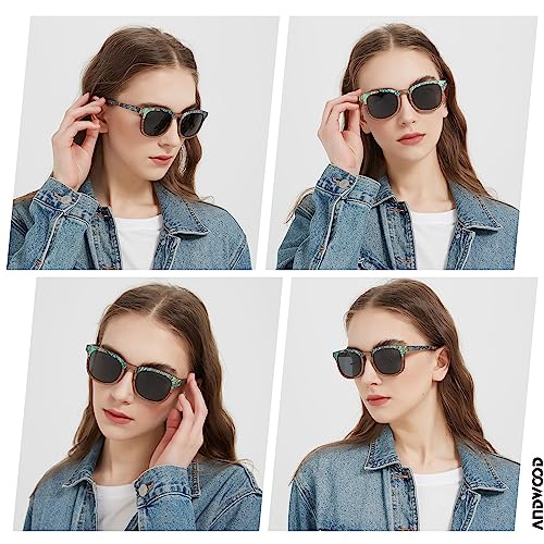 ANDWOOD Wood Sunglasses Polarized for Men Women Uv Protection Wooden Sun Glasses Bamboo Shades4