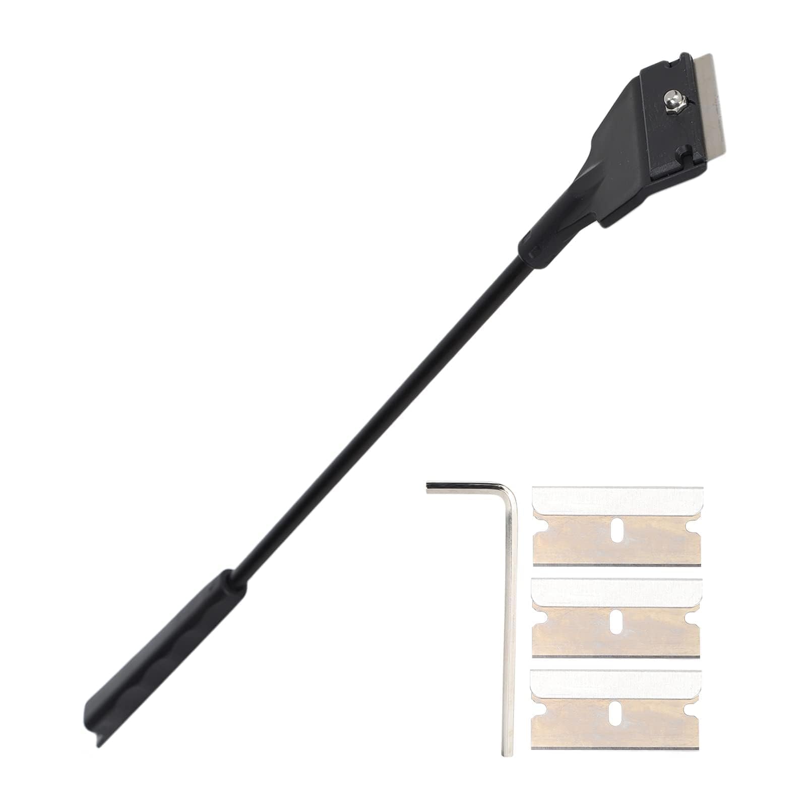 Grattoir à Algues pour Aquarium avec Manche Long, Nettoyeur de Verre avec Lames Remplaçables, Outil de Nettoyage Standard pour Aquarium en Verre