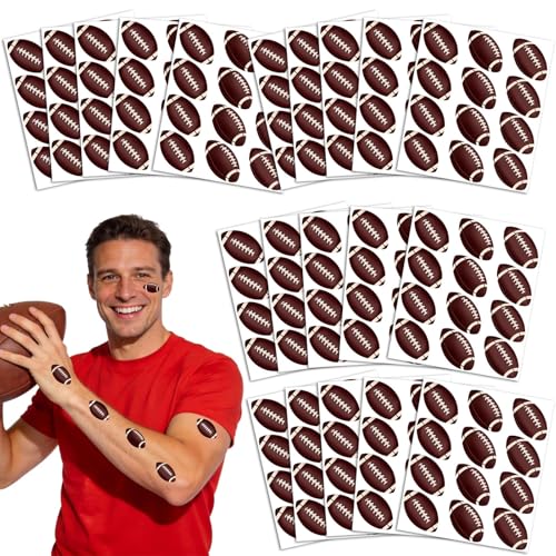 Football Temporary Tattoos Stickers,20 Sheets 240 Pieces Football Themed Tattoos Stickers Party...