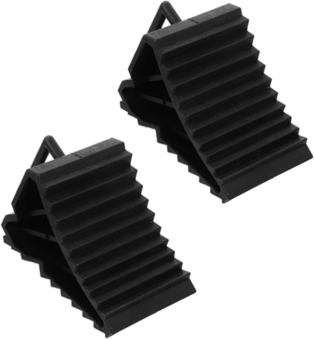 Gatuida 2pcs Heavy Duty Wheel Chocks for Rv Wheel Chocks for Boat Trailers for Car Tyre Skid Stopper