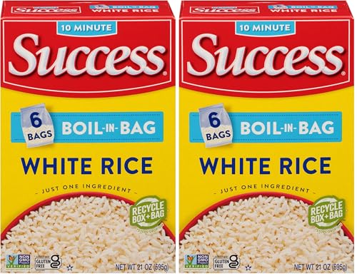 Image of Success Boil-in-Bag Rice, WhiteRice, Quick and Easy Meals, 21-Ounce Box (Pack of 2)