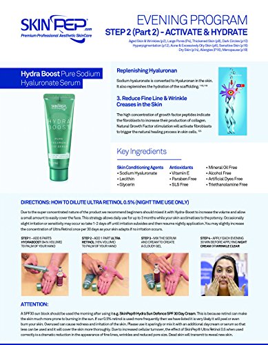 SkinPep Hydra Boost - Hyaluronic Acid Serum + Hypo-Allergenic + Acid Free - SkinPep Best Choice For Premium Quality Serum. (70ml) - Image 2
