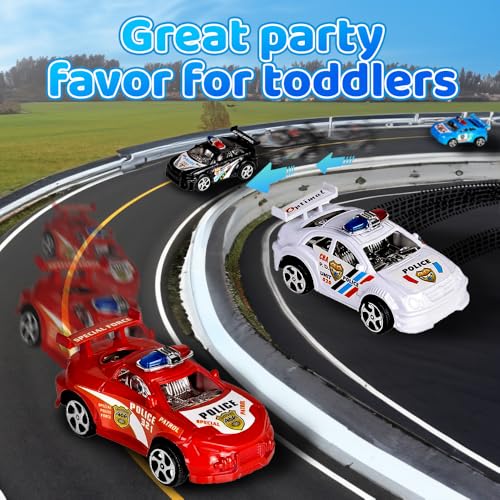 Set de 12 Carritos de Policía Mini Pullback para Niños miniatura 6