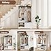 Havemies 6-in-1 Entryway Organizer Hall Tree with Bench - All-in-One Storage for Coats, Shoes & More, Features 4 Hooks, Shelf & Cabinet, Perfect for Foyer Organization