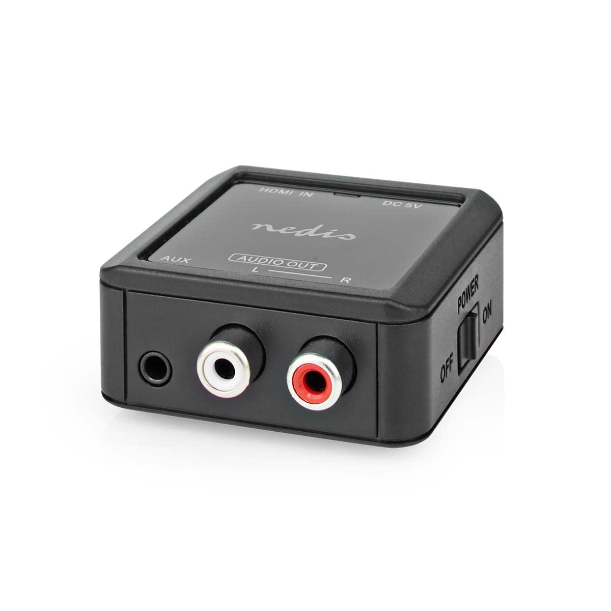 Nedis | Convertisseur audio numérique | 1 voie | Entrée de connexion : entrée HDMI™ | Sortie de connexion : 2 x (2 x RCA femelles) / 3,5 mm | eARC | Automatique | Anthracite