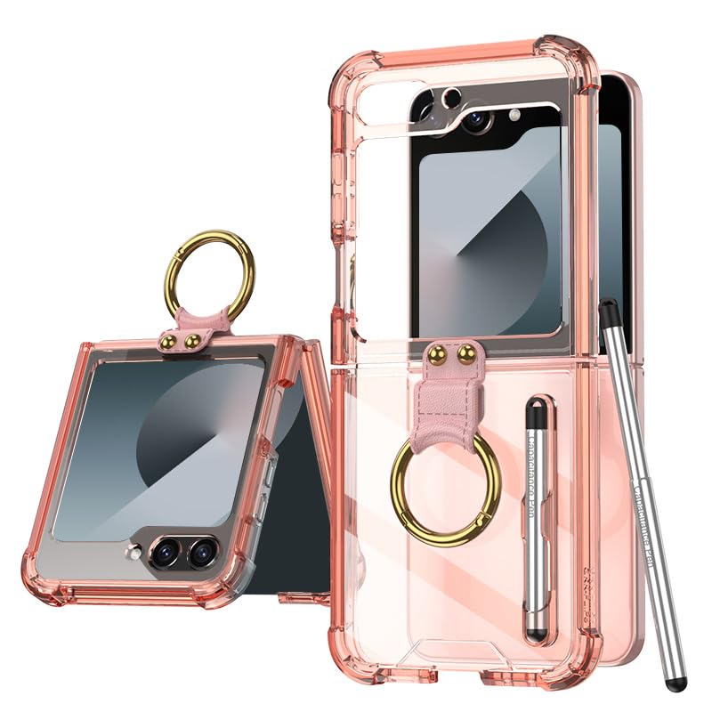 Funda Samsung Flip 6 anticaídas con anillo de agarre y lápiz táctil