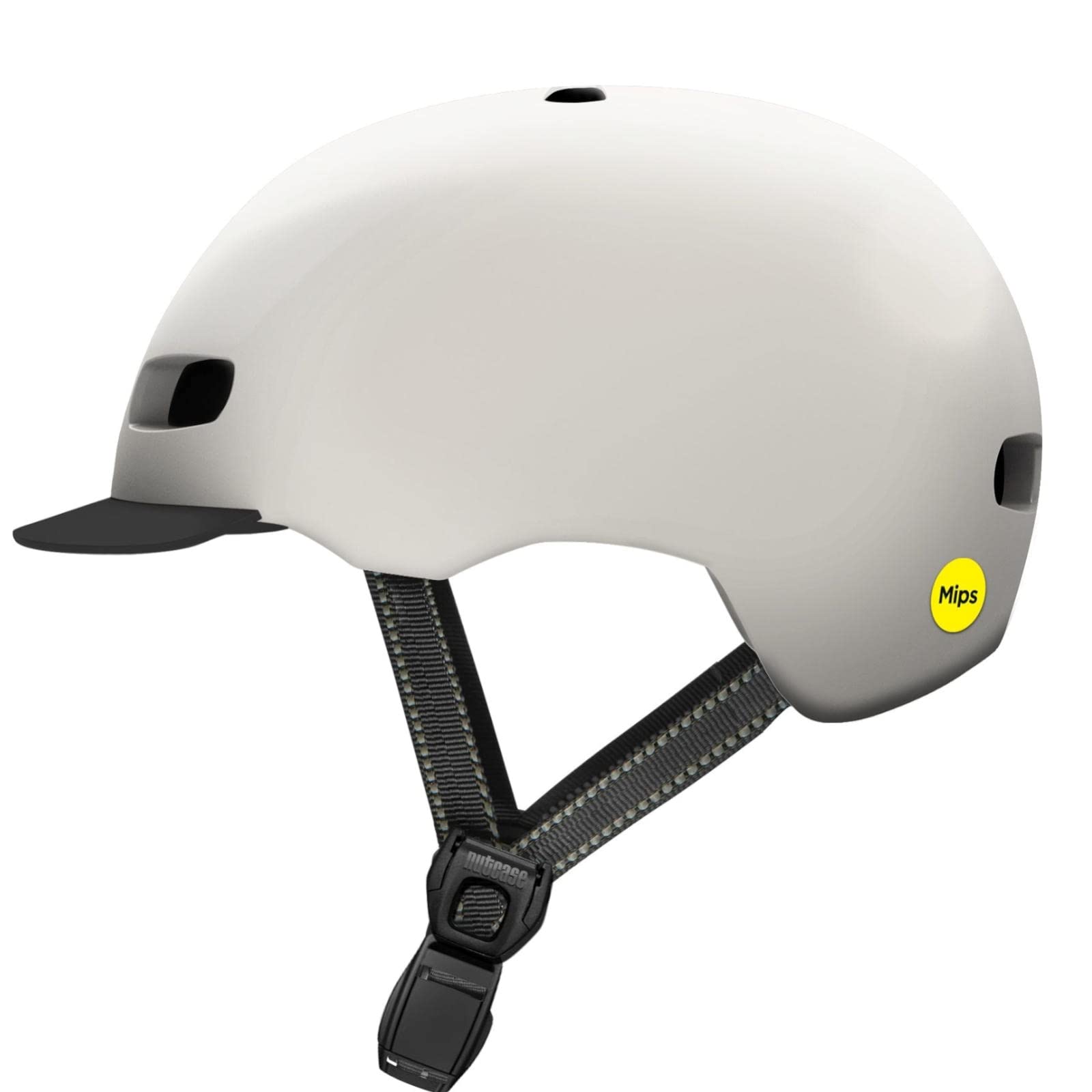 Nutcase Kinder Fahrradhelm Little Nutty Mips, Creame, 52-56 cm, 10001