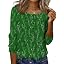 Green White Floral