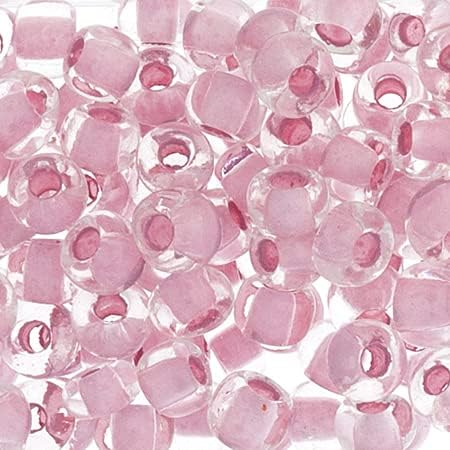 John Bead Czech Glass Seed Beads 2/0 Crystal/Light Pink Terra 22Grams Beads for DIY Arts Crafts Jewelry Bracelets Necklaces Earrings Making
