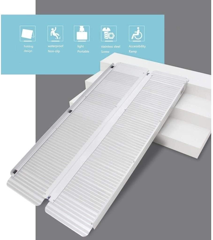 Curb ramp for Driveway, Threshold Ramp Foldable Ramps, Aluminum Alloy Portable Ramps Outdoor Step Kerb Ramps Motorcycle (Size : 36 * 61CM)