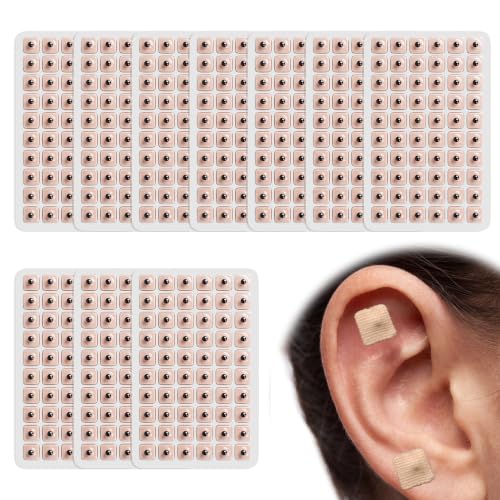 Ear Seeds Acupuncture Kit 600 Pcs Multi-Condition Disposable Acupressure Ear Stickers for Anxiety Relief and Relaxation Natural Alternative Medicine ACU Seeds for Men and Women