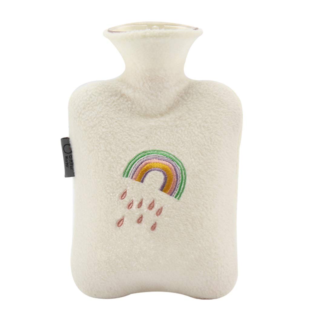 bolsa de agua caliente Botellas de agua caliente Botella de agua caliente con cubierta de forro polar suave Bolsa de agua caliente Botella de agua caliente portátil reutilizable Ideal for aliviar el d