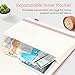 Lined Journal Notebook for Women & Men, Hardcover Leather Journal for writing, A5 College Ruled Notebook for Work & Note Taking, Perfect for Office School Home Supplies, 160 Pages, Pink