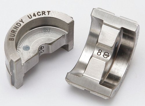 Burndy U4CRT Stainless Steel U Die, Index 8, Gray