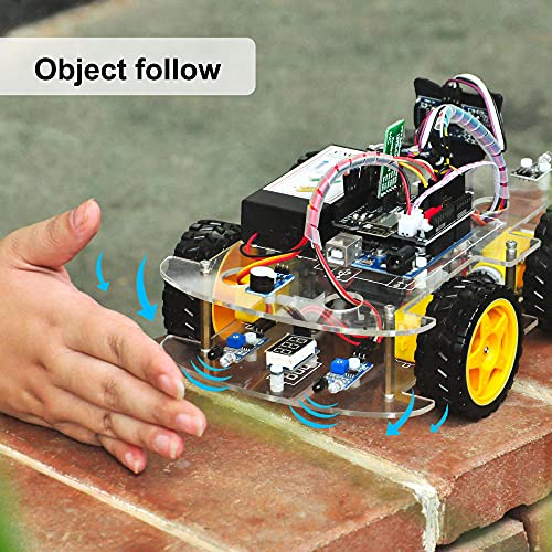 OSOYOO Robot Car Starter Kit for Arduino UNO | STEM Remote Control App Educational Motorized Robotics for Building… - Imagen 7