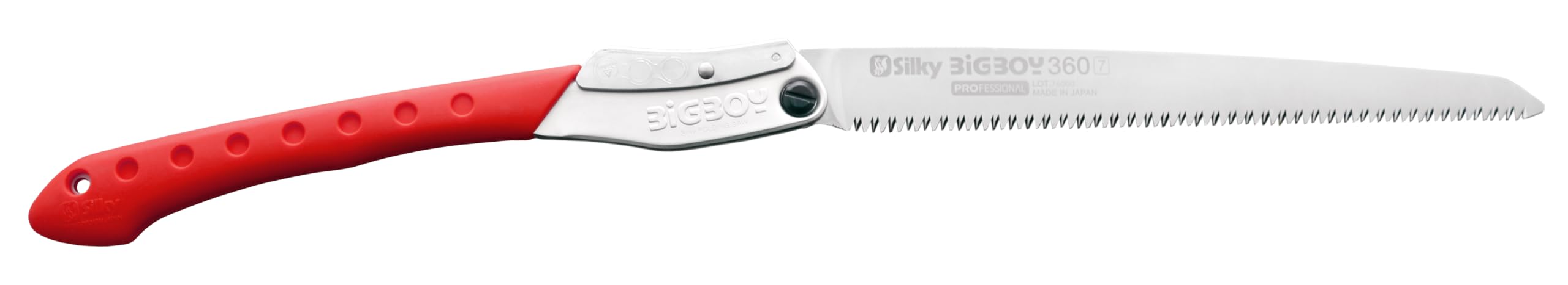 Silky BigBoy japońska piła składana w zestawie Big Case, czerwona, gruba, 360 mm, 7 zębów na cal