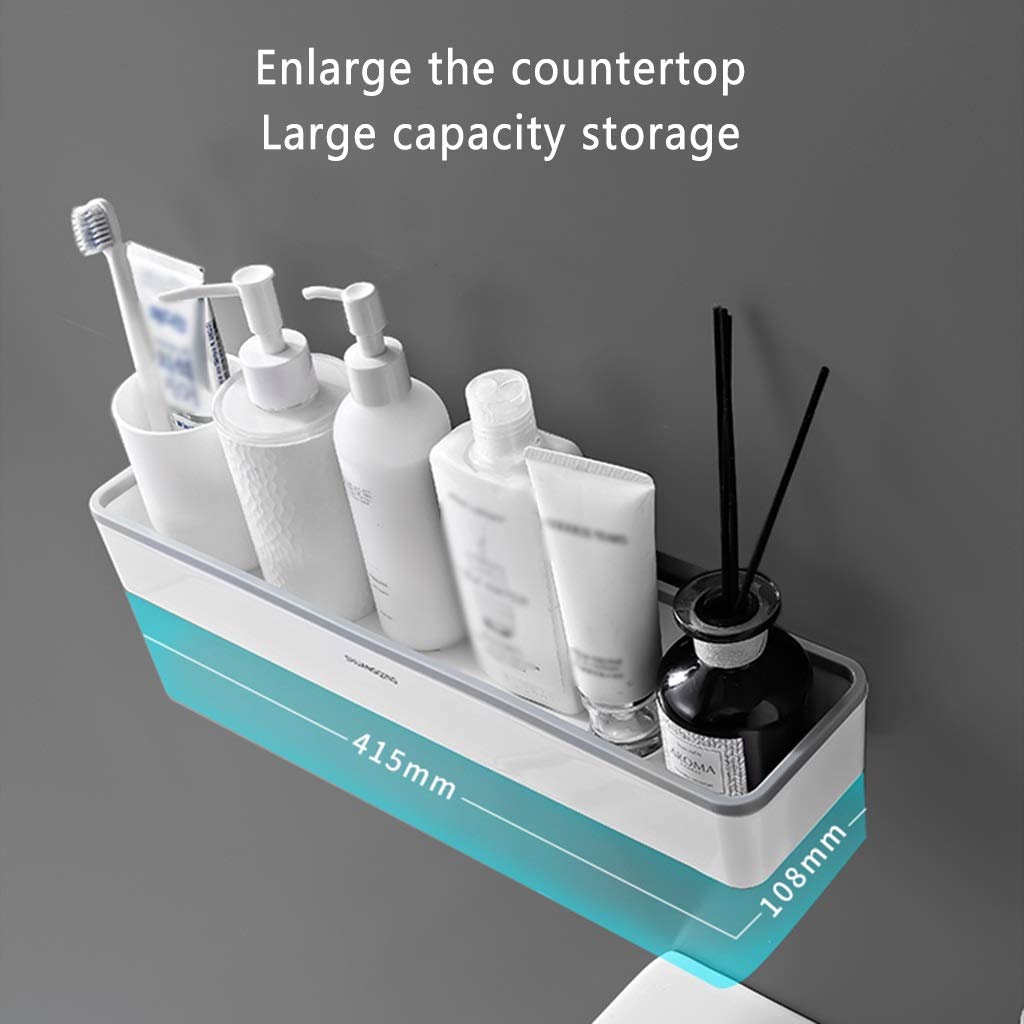 Estante De Baño Estante De Baño, Estante De Especias De Cocina De Pared, Sin Perforaciones, Práctico Y Conveniente, para Ducha Y Sala De Estar, 2 Estilos(Gris)