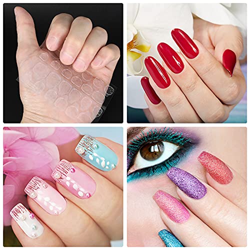 Molain 1200 Pieces Double Sided Nail Adhesive Tabs Ultrathin Waterproof Breathable Germany Jelly Gel 50 Sheets Super Sticky False Nail Glue Sticker Transparent Flexible For Manicure #TOP4