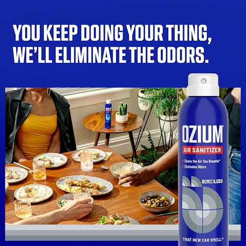 Image of Ozium Air Sanitizer Spray - Room Odor Eliminator for Home, Car, and Office - New Car - 8 oz Can - 1 Pack